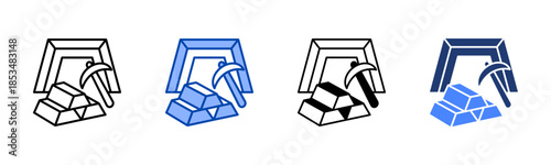 Goldmine icon set multiple style collection