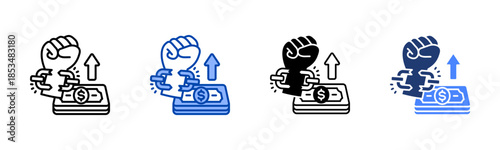 Freedom icon set multiple style collection