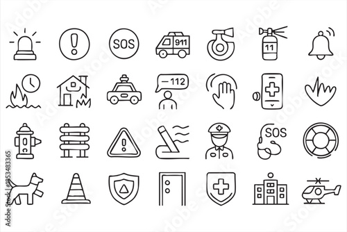 Emergency Response and Disaster Icons for Mobile and Web Apps