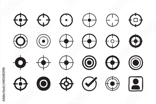 Target and Crosshair Icons for UI Targeting and Selection Systems