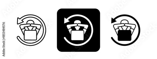 Relaxed  Solid color and black line drawing vector illustration set