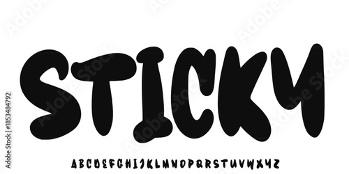 Modern Groovy Bold Handwritten Grunge Font. Rustic Font. Distressed Font. Rough Font. Uppercase,Lowercase,Number .Design For Fashion Sport Film Movie . Vector illustration