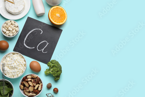 Chalkboard with symbol Ca a...