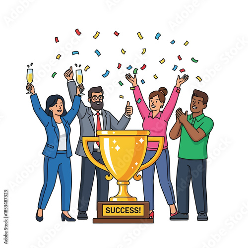 Vibrant flames rising from a fiery base, illustration of heat and energy