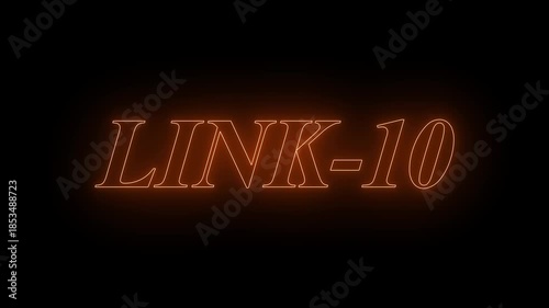  Glowing neon link-10 text animation.
