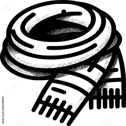 Cozy Scarf: A stylish and comfortable scarf, perfect for adding warmth and flair to any winter outfit, evokes feelings of coziness and fashion.