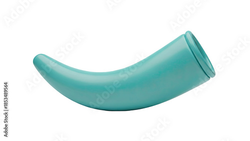 Aqua Blue Abstract Horn Shape