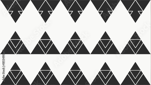 Abstract geometric pattern with repeated triangle shapes and simple minimalist design