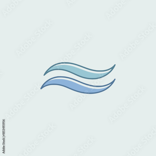 Modern wave design with soothing blue gradient lines