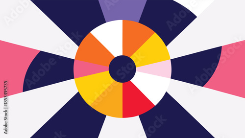 Abstract geometric design in a vibrant color palette perfect for modern design projects