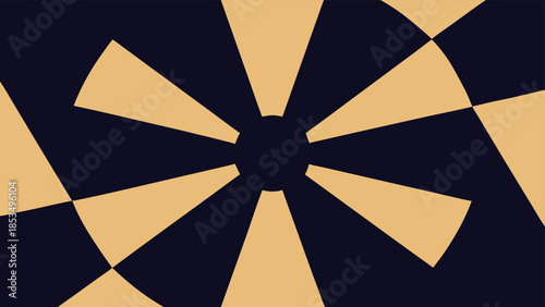 Abstract geometric design with radial symmetry in modern earth tone color scheme