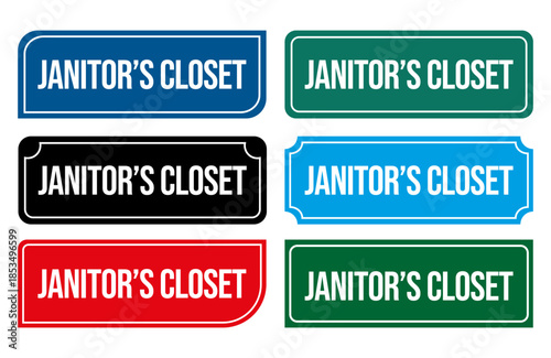Janitors Closet Door Sign Illustration Printable Door Signs for cleaning staff