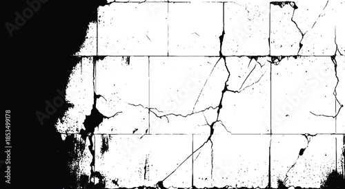 Vintage or grungy white background of natural cement crack wall or stone old texture as a retro pattern wall.