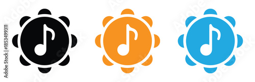 Single Music Note Icon. Music Note Symbol. Vibrant music note icons in modern design. Musical Note Icon, Melody Note Icon. 