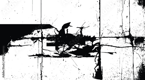 Detailed Transparent Vector Overlay of Cracks and Distressed Lines – Grunge Texture Inspired by Dried Earth Surfaces for Design and Graphic Projects
