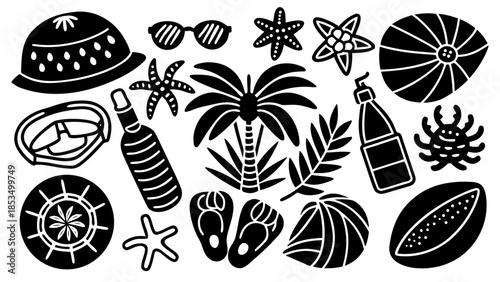 Summer icon set Vector