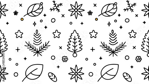 Pattern of winter holiday elements Vector