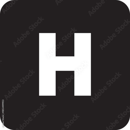 Helipad vector icon symbol, representing a helicopter landing pad, airport, emergency services, and aviation industry isolated on transparent background. Vector illustration.
