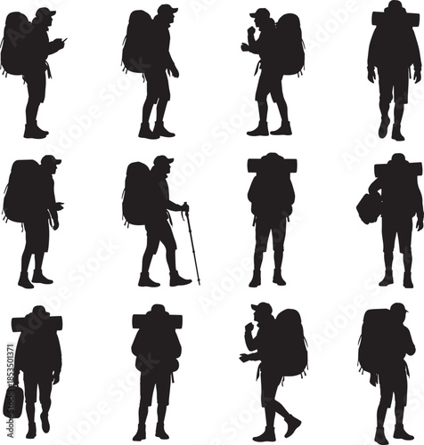 Person traveling with backpack outdoors