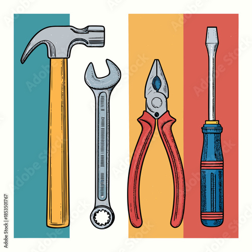 Industrial Tools Creative Visual Ideal for Marketing