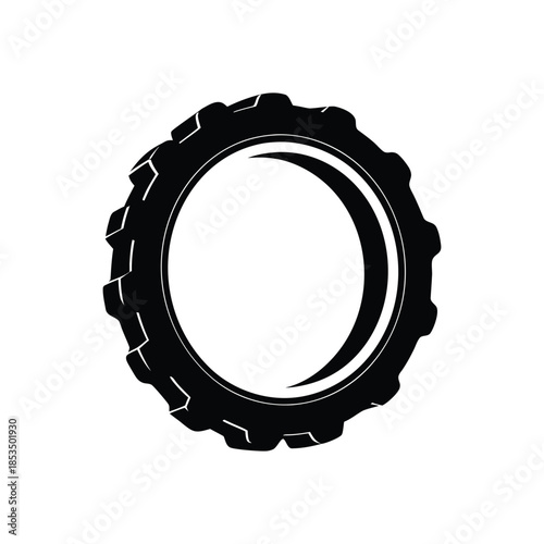 Vehicle wheel silhouette, tire silhouette