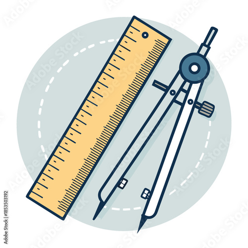 Vibrant Measuring Tools Ruler Caliper Professional Photo