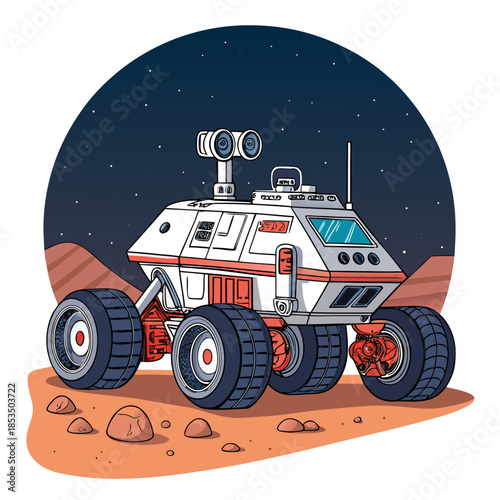 Space Rover Exploration Vehicle Premium Digital Asset Suitable for Design