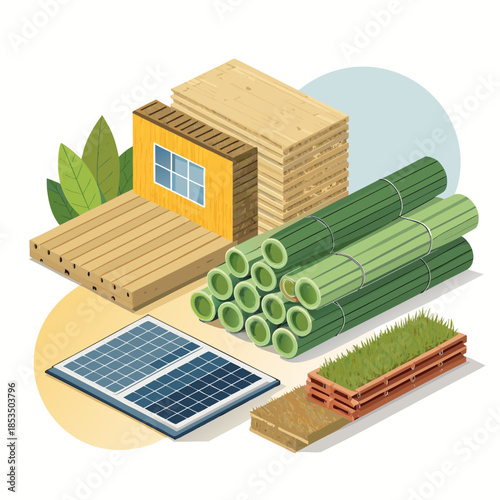 Sustainable Construction Material High-Quality Stock Image Perfect for Editorial Content