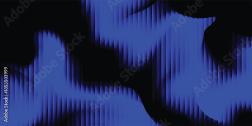 Minimal techno abstract with luminous blue motion lines and gradient transitions.