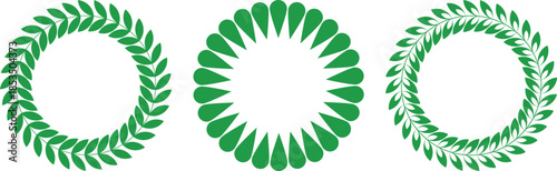 Leaf Wreath Vector Set for Nature, Eco, and Decorative Design Projects