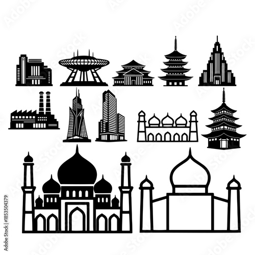 ICONS SET OF BUILDING