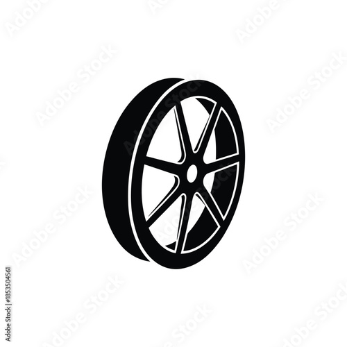 Vehicle wheel silhouette, tire silhouette