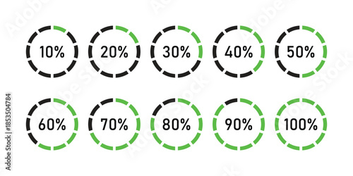 Circular Progress Indicator Vector for Data, Stats, and Completion Design