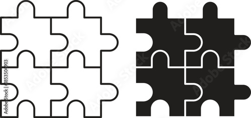 Interlocking Puzzle Piece Vector for Unity and Problem Solving Design