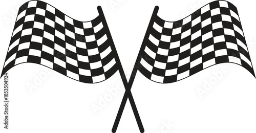 Checkered Racing Flags Vector for Motorsport and Finish Line Design