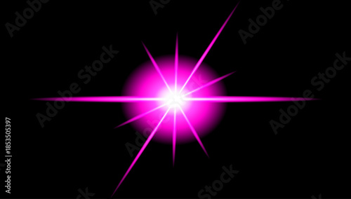 Star glow rays of blue light on transparent background.Overlay template light star png.
