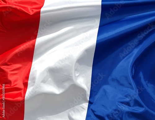 Close-up view of a waving national flag