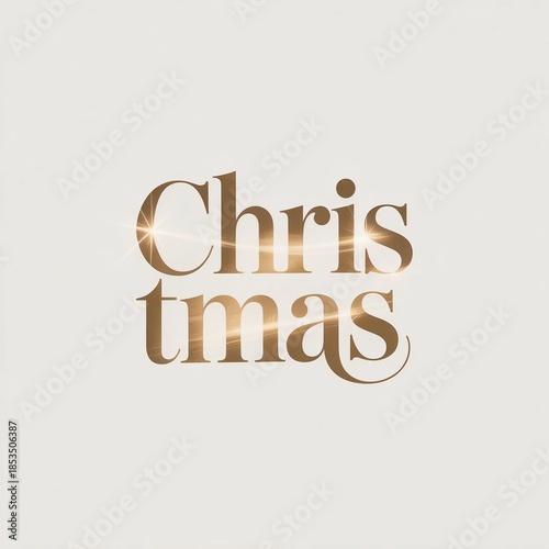 Luxury Golden Christmas Typography on Minimal Background