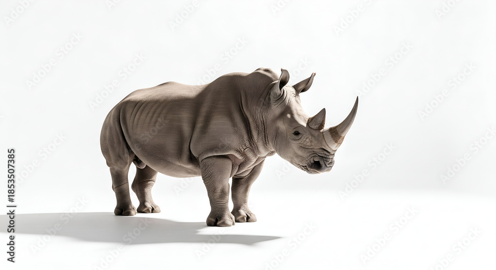 Obraz premium rhino on white background