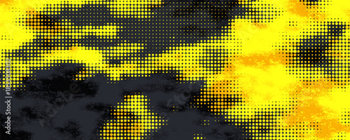 Abstract black and yellow background with tire tracks.. vector illustration eps 10