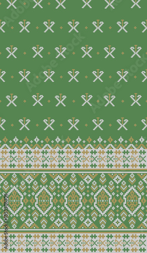 beautiful pixel tribal pattern inspired by each native pixel fabric like wayuu African native American southeast Asian traditional textile Thai silk pattern Aborigine Australian and Columbian fabric