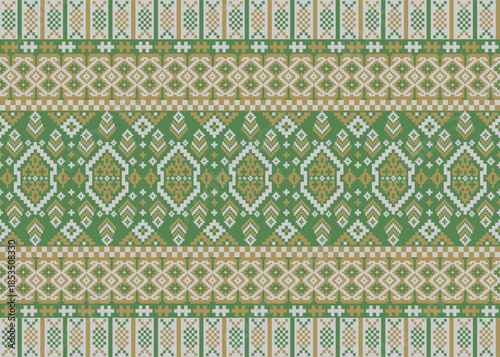 beautiful pixel tribal pattern inspired by each native pixel fabric like wayuu African native American southeast Asian traditional textile Thai silk pattern Aborigine Australian and Columbian fabric