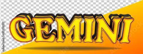  futuristic geometry 3d render isolated gemini