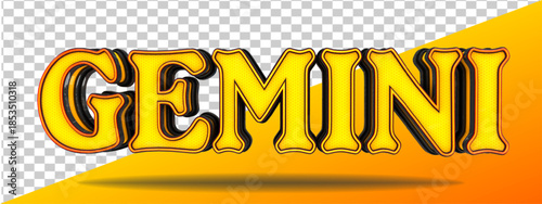 modern geometry 3d render isolated gemini