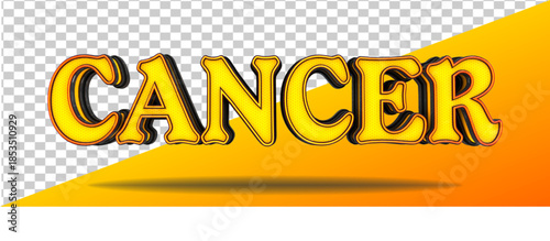 modern geometry 3d render isolated cancer