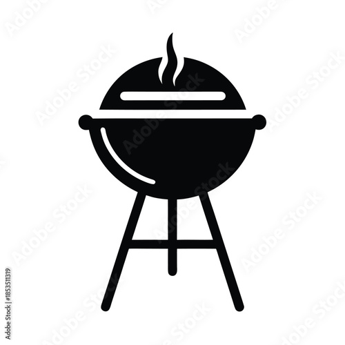 Barbecue Grill Icon Vector Illustration
