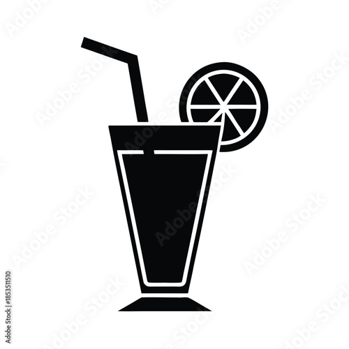 Cocktail Drink Icon Vector Illustration