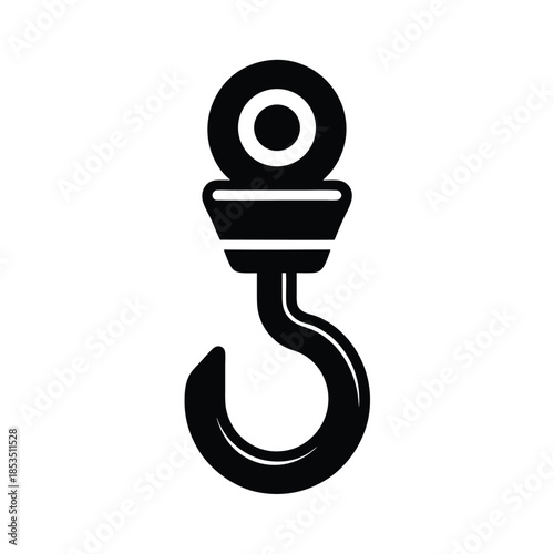 Crane Hook Icon Vector Illustration