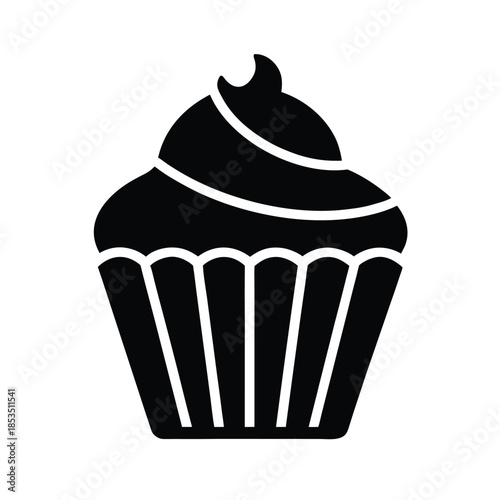 Cupcake Icon Vector Illustration