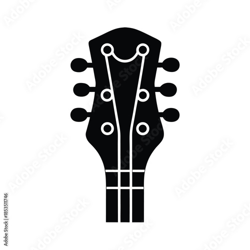 Guitar Headstock Icon Vector Illustration